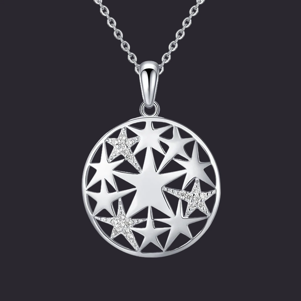 Celestial Pentagram Pendant Necklace S925 Silver