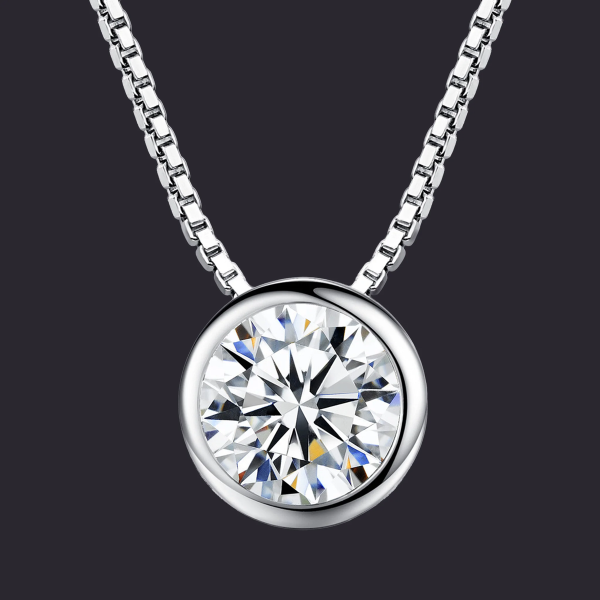 Celestial Zircon Pendant Necklace 925 Silver