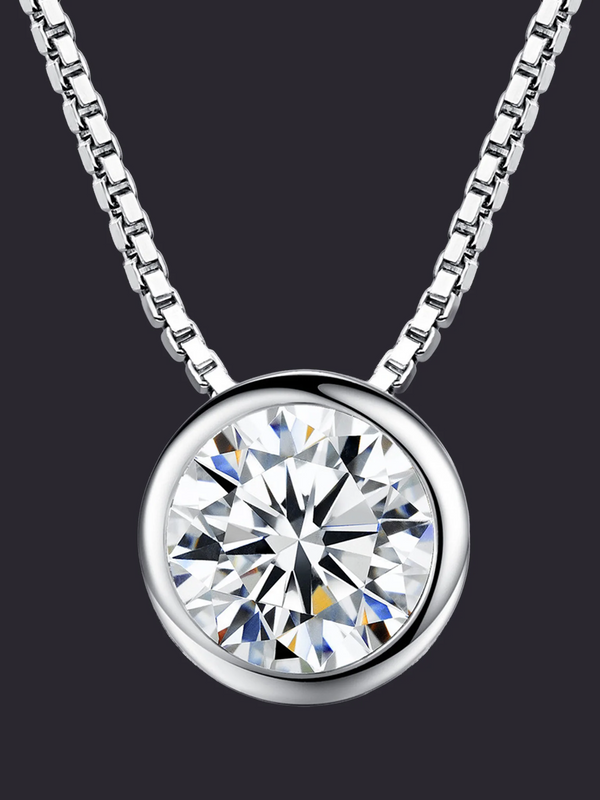 Celestial Zircon Pendant Necklace 925 Silver