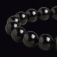 Black Tourmaline Bead Bracelet Natural Stone