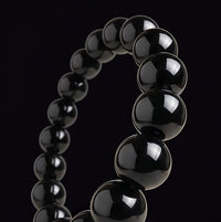 Black Tourmaline Bead Bracelet Natural Stone