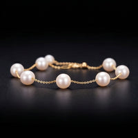 Freshwater Pearl Chain Bracelet 18K Gold