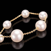 Freshwater Pearl Chain Bracelet 18K Gold