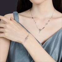 Labradorite Mermaid Tail Necklace and Bracelet Set