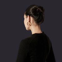 Sculptural Gold Hoop Earrings 18K