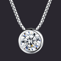 Celestial Zircon Pendant Necklace 925 Silver