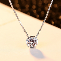 Celestial Zircon Pendant Necklace 925 Silver
