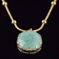 Turquoise Pendant Necklace 18K Gold