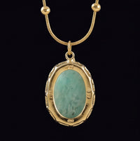 Turquoise Pendant Necklace 18K Gold