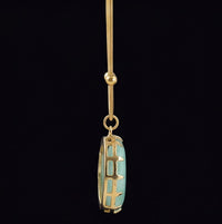 Turquoise Pendant Necklace 18K Gold