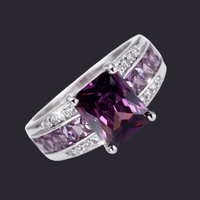 Amethyst Radiance Ring Crystal Stone