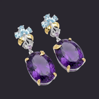 Amethyst Bloom Drop Earrings
