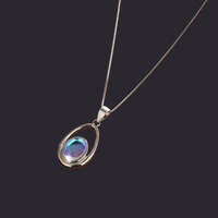 Moonstone Teardrop Pendant 925 Sterling Silver