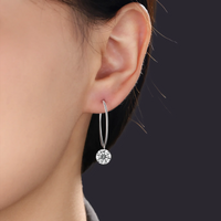 Moissanite Stud Earrings S925 Platinum