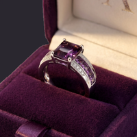 Amethyst Radiance Ring Crystal Stone