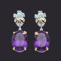 Amethyst Bloom Drop Earrings