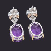 Amethyst Bloom Drop Earrings