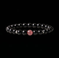 Obsidian Micro Bead Bracelet Natural Stone