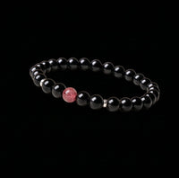 Obsidian Micro Bead Bracelet Natural Stone