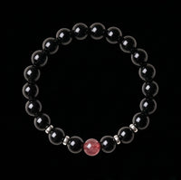 Obsidian Micro Bead Bracelet Natural Stone