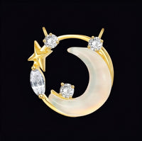 Celestial Star Moon Necklace S925 Sterling Silver