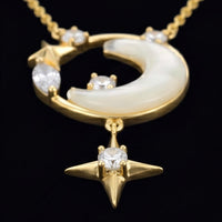 Celestial Star Moon Necklace S925 Sterling Silver