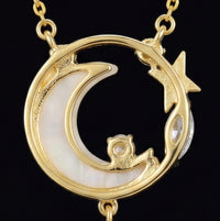 Celestial Star Moon Necklace S925 Sterling Silver