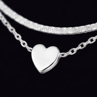 Double Heart Anklet S925 Sterling Silver