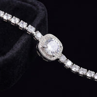 Crystal Tennis Bracelet Full Zircon Silver