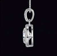 Moissanite Halo Pendant Necklace S925 Silver