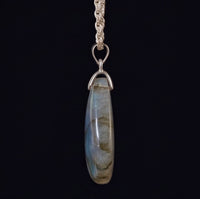 Labradorite Teardrop Pendant Natural Crystal