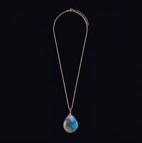 Labradorite Teardrop Pendant Natural Crystal