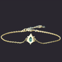 Blue Apatite Chain Bracelet Gold